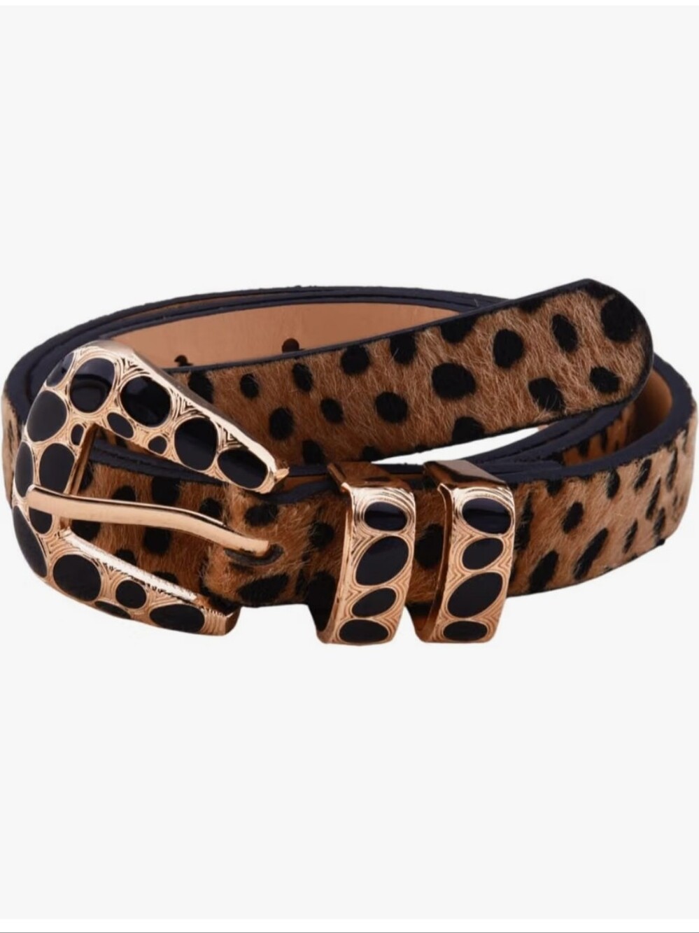 Leopard Print Chunky Belt